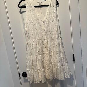 Splendid White Eyelet Tiered Dress | NWT | Size XL